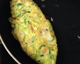 豆苗とハムのとろ〜りチーズオムレツ作り方5写真