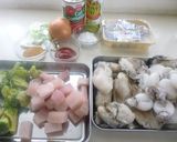 簡単うまうま♪魚介とトマトの煮込みスープ作り方1写真