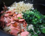 鮭と春菊の混ぜご飯作り方5写真