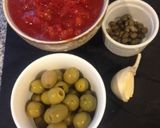 オリーブとケッパーのパスタ作り方1写真