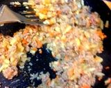 ひき肉そぼろ（肉味噌）のレタス包み作り方4写真