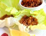 ひき肉そぼろ（肉味噌）のレタス包み作り方6写真