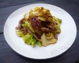 春キャベツと豚肉の甘辛味噌炒め♪作り方5写真