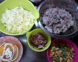 余った生ハムとキャベツのチャーハン作り方1写真