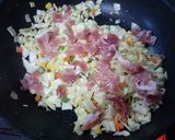 余った生ハムとキャベツのチャーハン作り方5写真