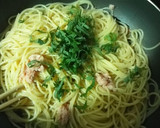 焼きと生の２段構えで!!和風明太子パスタ作り方6写真