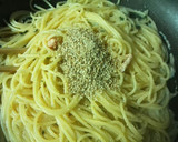 焼きと生の２段構えで!!和風明太子パスタ作り方7写真