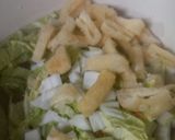 たまごと白菜とおあげの味噌汁作り方3写真