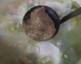たまごと白菜とおあげの味噌汁作り方5写真