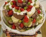 Xmasツリー風ロールケーキタワーケーキ作り方16写真