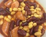 簡単＊お任せあと1品！豆ウィンナー煮込み作り方5写真