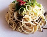塩昆布と大葉の和風パスタ作り方3写真