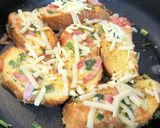 フレンチトースト塩味♡浅葱チーズベーコン作り方5写真