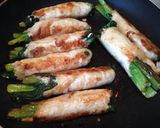 簡単♪ほうれん草の照り照り豚肉ロール♪作り方5写真