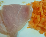 鶏むね肉とほうれん草のゴマ和え★+スープ作り方3写真
