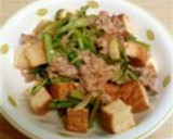 生姜香る♪豚コマと厚揚げとネギの味噌炒め作り方6写真