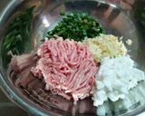 はんぺん入り♪豚ニラ饅頭作り方1写真