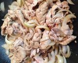 簡単！薄切り肉で！豚の生姜焼き作り方4写真