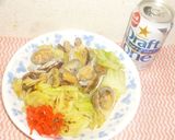 パパのサワーキャベツとアサリの酒蒸し作り方5写真