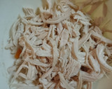 鶏むね肉とほうれん草のゴマ和え★+スープ作り方10写真