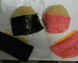 キャラ弁 ☆くまちゃん ひな祭り作り方2写真