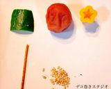 簡単ミニキャラおかず『いちご』作り方1写真
