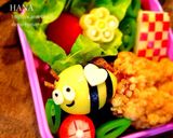 簡単ミニキャラおかず『みつばち』作り方3写真