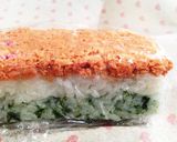 簡単3色寿司ケーキひな祭りひし餅風作り方8写真