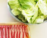 *キャベツと豚バラ*レンジで重ね蒸し作り方1写真