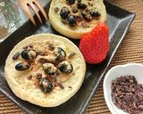 カカオニブｏｎ蜂蜜黒豆チーズトースト作り方3写真
