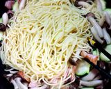 しめじとズッキーニベーコンの和風スパ作り方7写真