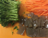 豆苗と人参とこんにゃくのきんぴら作り方1写真