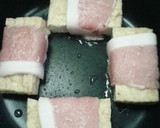 豚巻き厚揚げとキノコの照り焼き作り方3写真