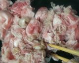 豆腐に野菜と豚小間切れのっけもり♪作り方1写真