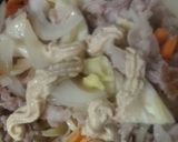 豆腐に野菜と豚小間切れのっけもり♪作り方4写真