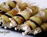無塩料理☆えのきの茄子ロール!トマト煮込作り方2写真