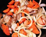 豚バラ肉の醤油マスタード炒め作り方3写真