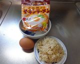 最速の卵のせチキンライス（レンジ使用）作り方1写真