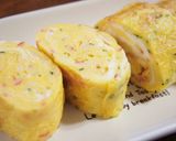 お弁当に簡単シンプルな☆かに風味玉子焼き作り方4写真