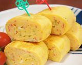 お弁当に簡単シンプルな☆かに風味玉子焼き作り方6写真