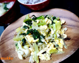 ちぢみほうれん草とキャベツの卵野菜炒め作り方8写真
