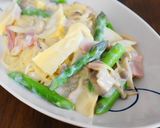 白だしで❀春野菜のクリームパスタ❀作り方6写真
