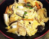 フライパン！鶏胸肉で簡単具沢山！親子丼作り方6写真