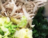 春キャベツとほうれん草の簡単チキンサラダ作り方5写真