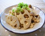 蓮根と鶏ひき肉のオイスター炒め作り方5写真