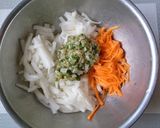 レンジで簡単ねぎ塩ダレ！大根＆人参サラダ作り方3写真