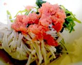 ５分でもう１品！三葉とえのきのたらこ和え作り方1写真