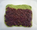 ヘルシー‼青汁で抹茶かのこ風菓子パン作り方3写真