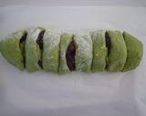 ヘルシー‼青汁で抹茶かのこ風菓子パン作り方4写真