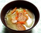 ウインナーto野菜たっぷりnoお味噌汁♪作り方4写真